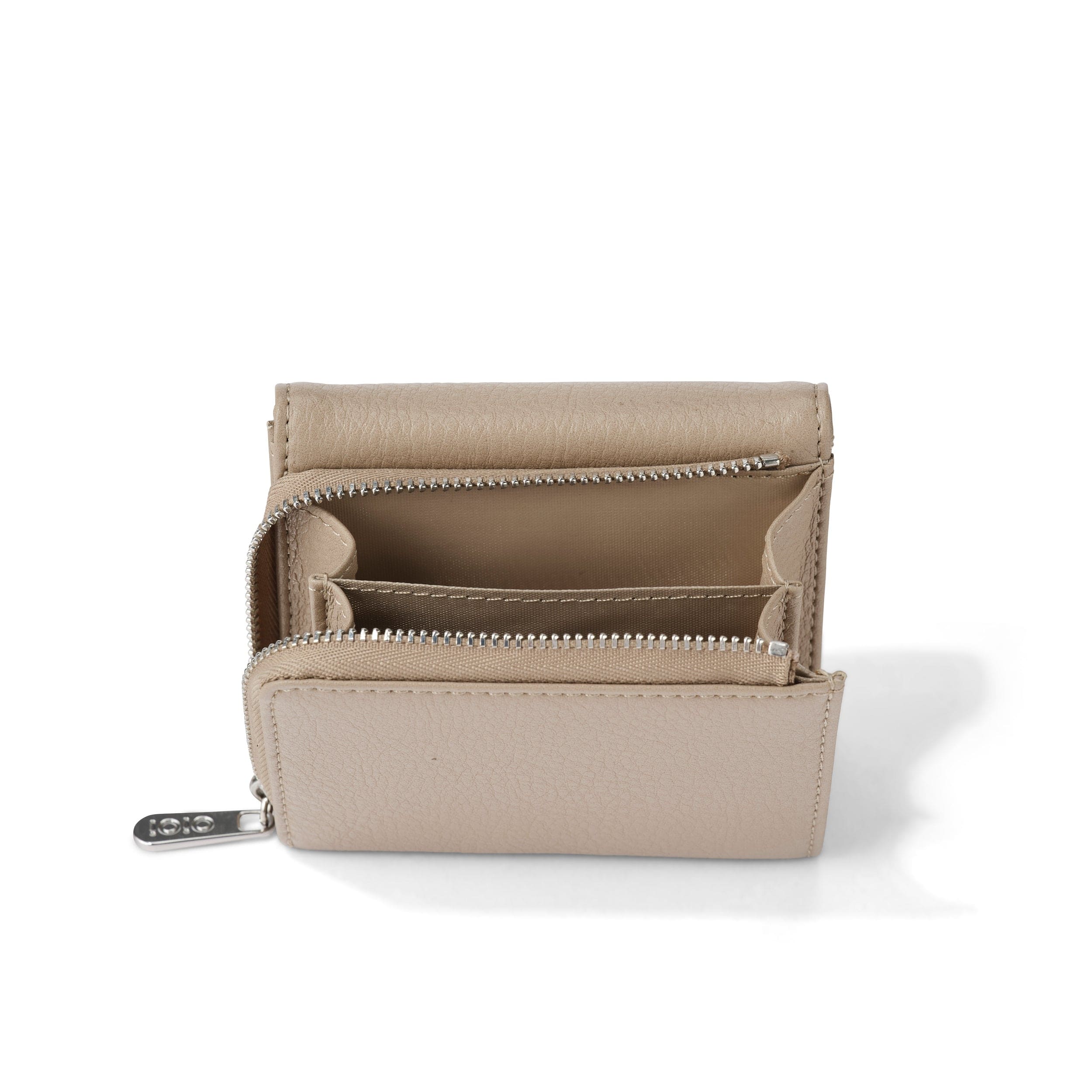 Trifold Wallet - Oat Vegan Leather - Image 3