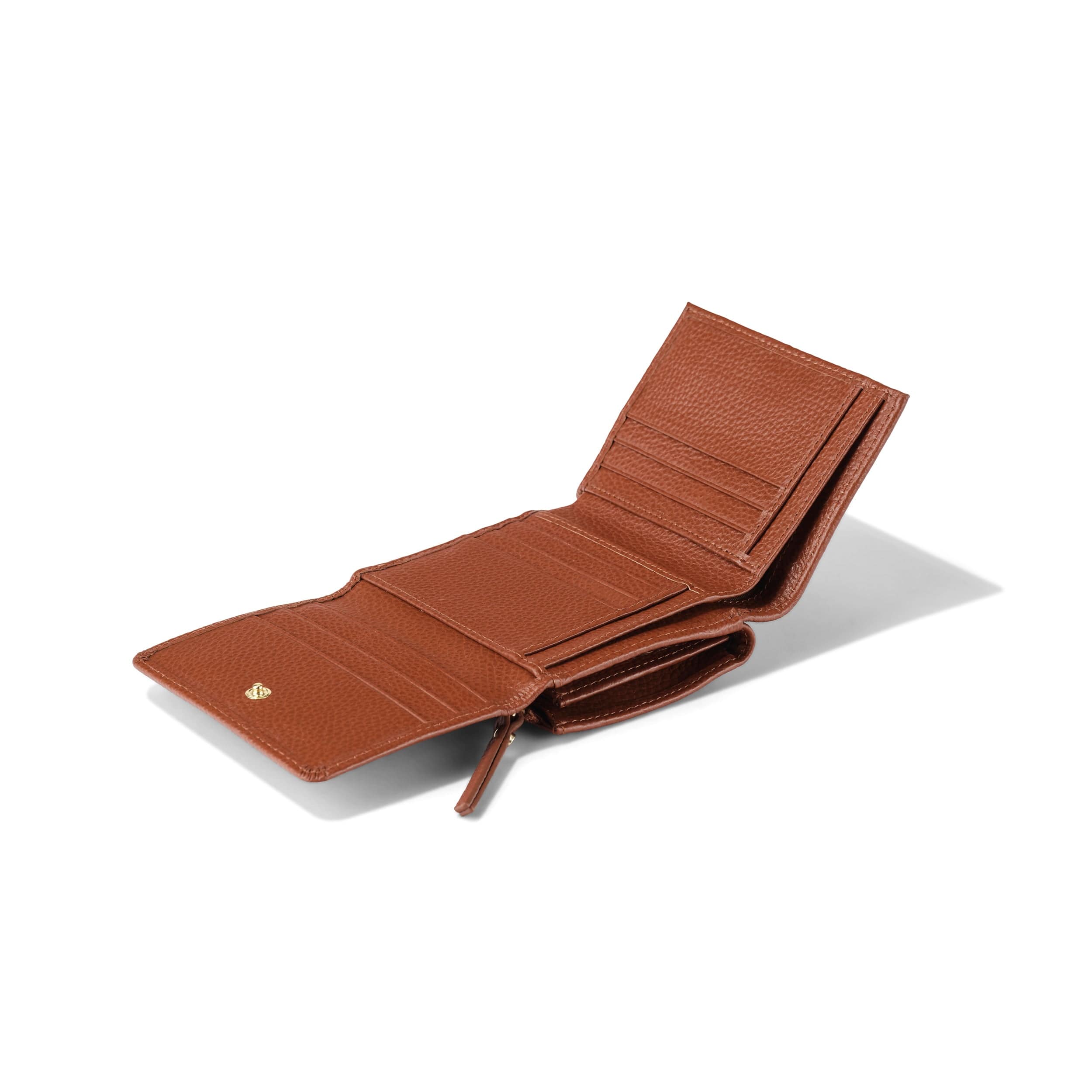 Trifold Wallet - Terracotta Genuine Leather - Image 4